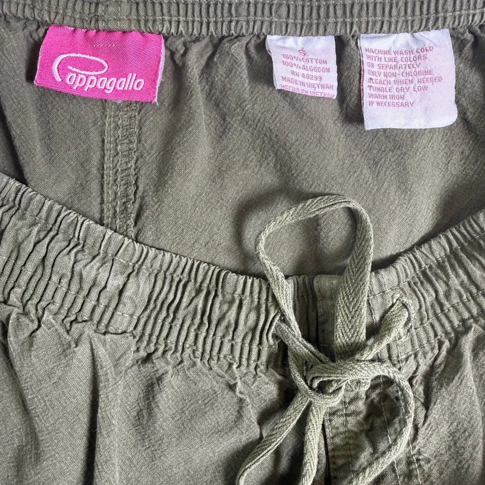 Pappagallo Olive Green Cargo Drawstring‎ Shorts